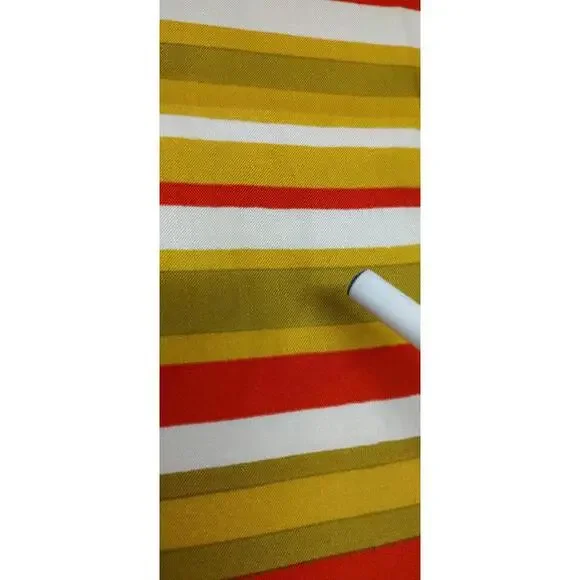 Vintage Dior Silk Scarf Striped Avocado Paris 1960s Designer Mid Century Mod 60s - Picture 16 of 16